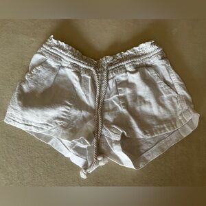 Roxy Cream Linen Cargo Shorts